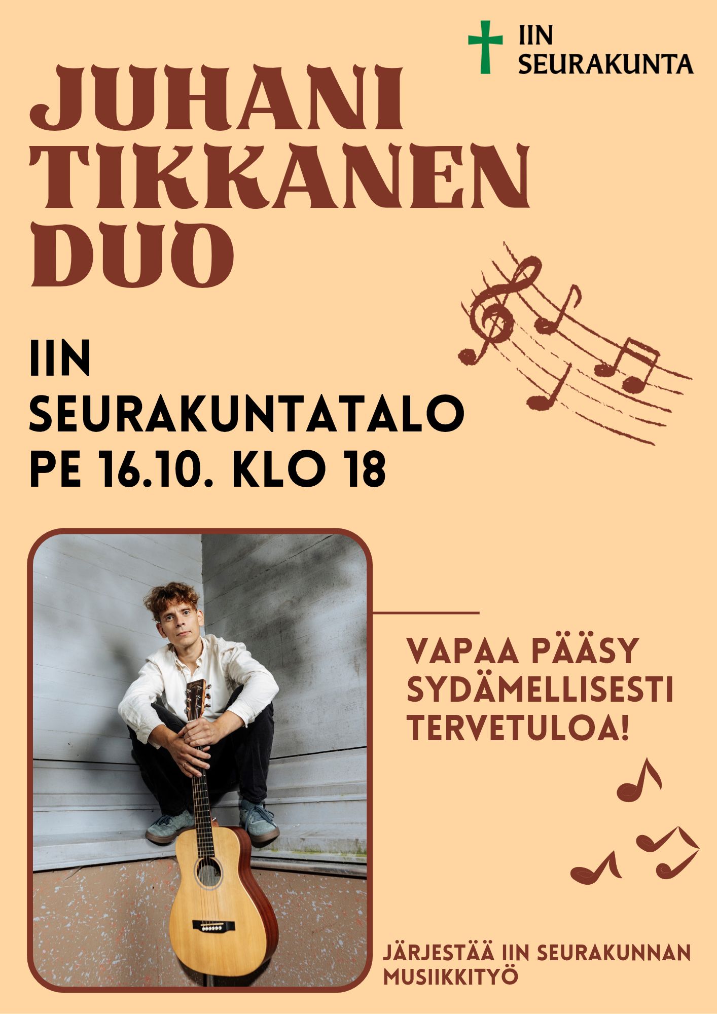 Juhani kitara kädessään