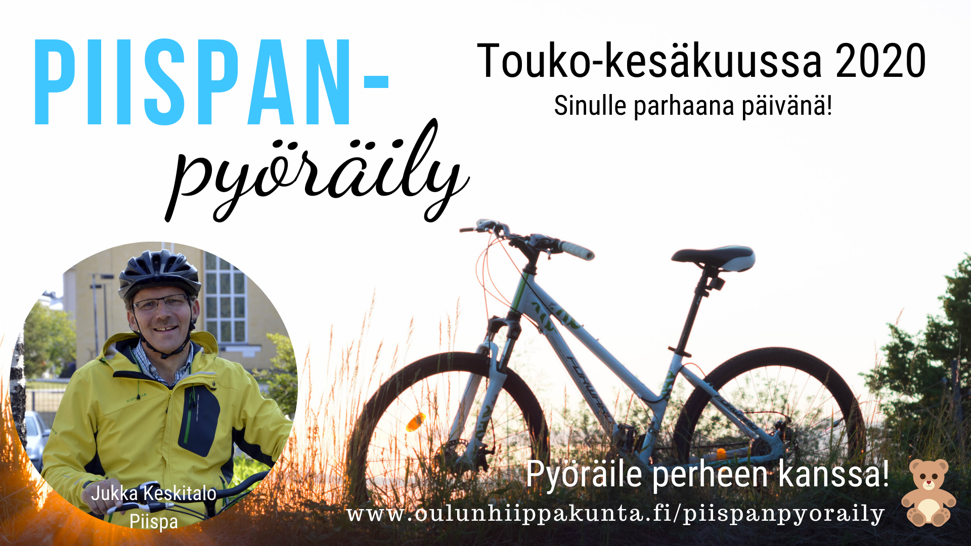 Piispanpyöräily Piispa Jukka Keskitalo ja polkypyörä