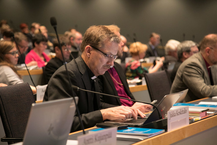 kuva kirkolliskokouksesta syksyllä 2018